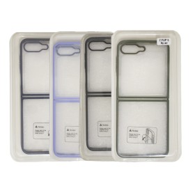 Samsung Z Flip 5 Funda transparente con borde de Goma