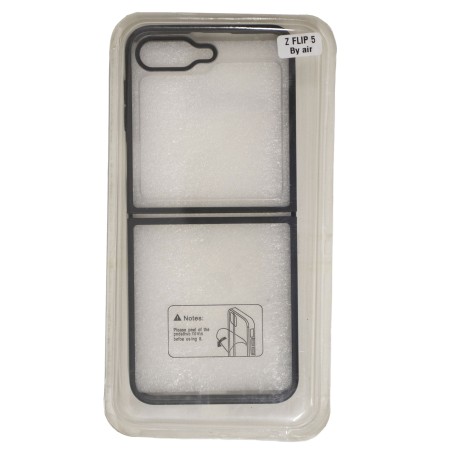 Samsung Z Flip 5 Funda transparente con borde de Goma