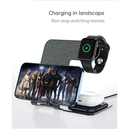 VEGER Power Bank Y9 Wireless 3-in-1 Charging Stand