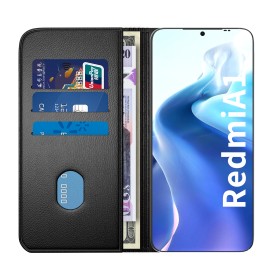 REDMI A1 Funda de libro sin ventana con imán fuerte para tarjetas
