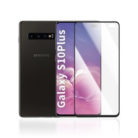 SAMSUNG S10PLUS Cristal Curvo Full Glue Negro