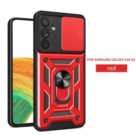 Samsung A34-5G- FUNDA ARMADURA CON TAPA DESLIZANTE