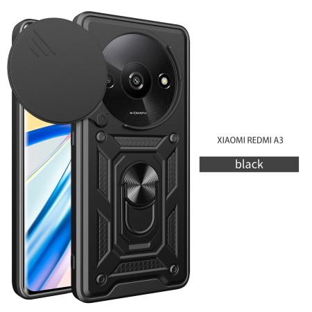 Redmi A3 FUNDA ARMADURA CON TAPA DESLIZANTE