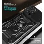 Sliding-Cover Armor Case for iPhone 16 Pro with Camera Cover and Ring | Wephone Wholesale