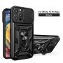 Sliding-Cover Armor Case for iPhone 16 Pro with Camera Cover and Ring | Wephone Wholesale