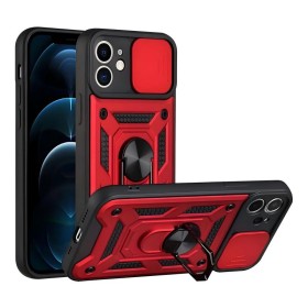 Funda Armadura con Tapa Deslizante iPhone 16 Cámara y Anillo | Wephone Mayorista