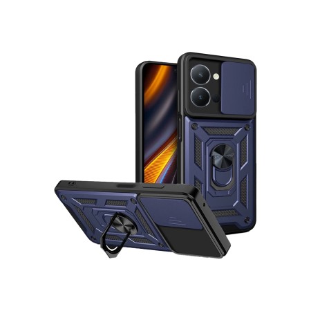 Funda Armadura con Tapa Deslizante Vivo Y36 Cámara y Anillo | Wephone Mayorista