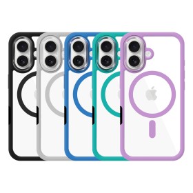 Funda transparente magnética con estilo y protección para Iphone 16...
