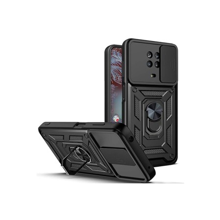 Funda Armadura con Tapa Deslizante Nokia G10 Cámara y Anillo | Wephone Mayorista