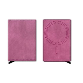 Estuche Magnético de Cuero Sintético para Tarjetas