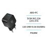 UNICO - HC1925 cargador hogar solo C PD3.0 20W GaN pasó CE NEGRO Ca...