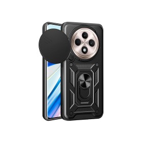 Funda Armadura con Tapa Deslizante Oppo Reno 12F Cámara y Anillo | Wephone Mayorista