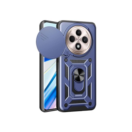Funda Armadura con Tapa Deslizante Oppo Reno 12F Cámara y Anillo | Wephone Mayorista