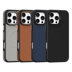 Funda antigolpes con textura cuero + soporte cámara