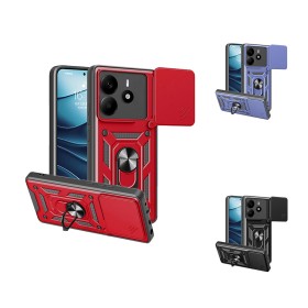 Funda Armadura con Tapa Deslizante Redmi Note 14 5G Cámara y Anillo | Wephone Mayorista