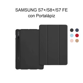 Funda Smart Cover con Portalápiz Samsung S7 Plus / Tab S8 Plus / Tab S7 FE | WePhone Mayorista