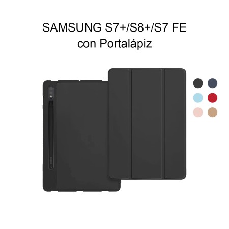 Funda Smart Cover con Portalápiz Samsung S7 Plus / Tab S8 Plus / Tab S7 FE | WePhone Mayorista