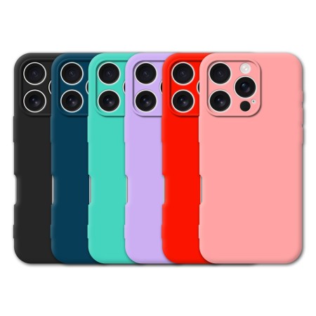 Funda Tipo Original iPhone 16 Pro de goma suave | Wephone Mayorista