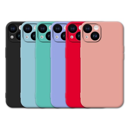 Funda Tipo Original iPhone 14 Plus de goma suave | Wephone Mayorista