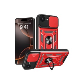 Funda Armadura con Tapa Deslizante iPhone 16E Cámara y Anillo | Wephone Mayorista