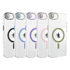 Funda Magsafe Transparente Cubre Camara de Colores iPhone 16E | Wephone Mayorista