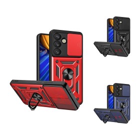 Funda Armadura con Tapa Deslizante Samsung S25 Cámara y Anillo | Wephone Mayorista