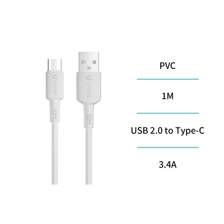 UNICO--CB1787 Cable de inyección de PVC redondo A-C 3,4A de 1 metro