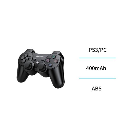UNICO--GH4666 Mando de juego curvo Bluetooth para PS3 de 400 mAh