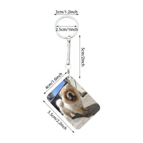 Llavero Rectangular de Acrílico Personalizado | Calidad Cristal