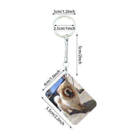 Llavero Rectangular de Acrílico Personalizado | Calidad Cristal