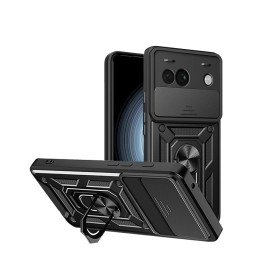 Funda Armadura con Tapa Deslizante Google Pixel 8A Cámara y Anillo | Wephone Mayorista