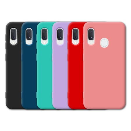 Funda Tipo Original Samsung A20E de goma suave | Wephone Mayorista