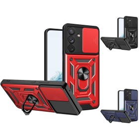 Armor Case with Sliding Cover Samsung A55 Camera and Ring | Wephone Wholesale
