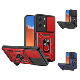 Funda Armadura con Tapa Deslizante Redmi 12 4G Cámara y Anillo | Wephone Mayorista