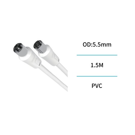 UNICO - CB9689 Cable de TV de 1,5 m