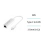 UNICO --AD2802 Adaptador LAN tipo C a RJ45 de 100 M