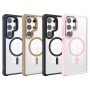 Samsung S25 Plus Funda Transparente con Marco Metálico y MagSafe