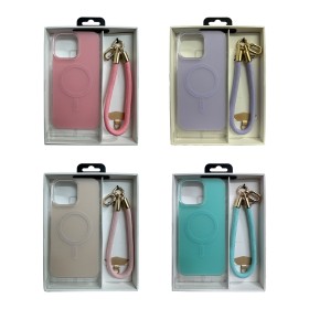 Funda magnética mate con cuerda a juego en varios colores para iPho...