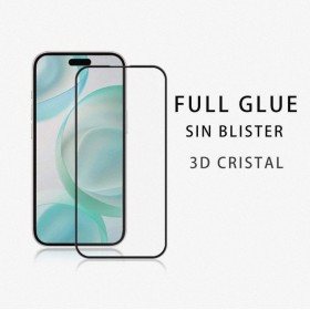 Cristal Full Glue Completo Metalizado para iPhone 17 Pro Max