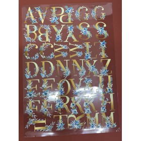 Pegatinas DTF UV por Metro | Letras Florales Personalizadas
