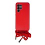 Compra al por Mayor la Funda de silicona suave con cordón para Samsung S25 Ultra en color Rojo
