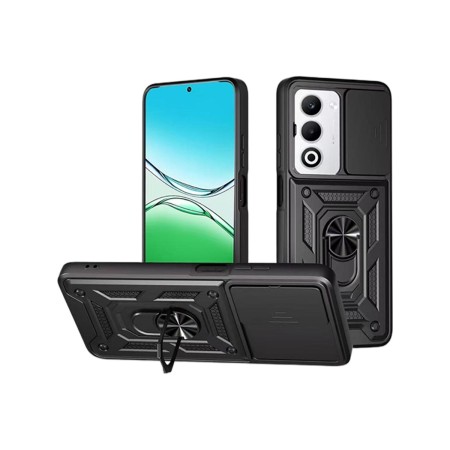 Funda Armadura con Tapa Deslizante Oppo A5 2025 Cámara y Anillo | Wephone Mayorista