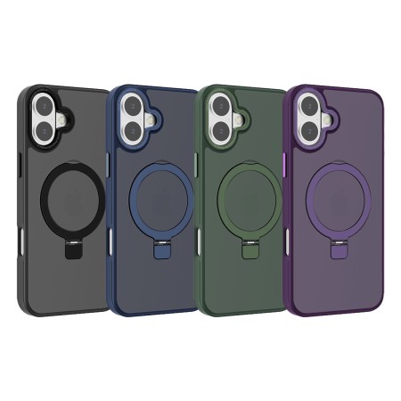 Funda Mate Yado Ahumado MagSafe con Soporte iPhone 16 Plus | Wephone Mayorista