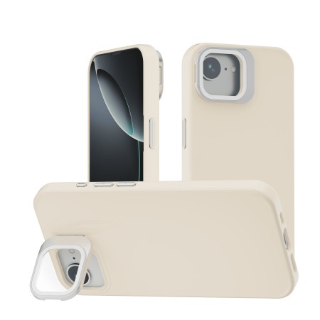 Funda Efecto Cristal Brillante iPhone 16E con Soporte | Wephone Mayorista