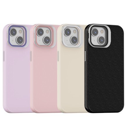 Funda Efecto Cristal Brillante iPhone 15 Pro  con Soporte | Wephone Mayorista