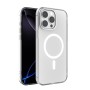 Funda Transparente Magnética iPhone 15 Pro Max (Borde Metálico) | Wephone Mayorista