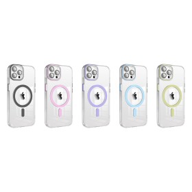 Funda Magsafe Transparente Cubre Camara de Colores iPhone 12 pro max | Wephone Mayorista