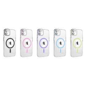 Funda Magsafe Transparente Cubre Camara de Colores iPhone 12 | Wephone Mayorista
