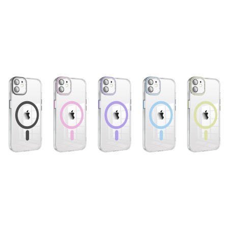 Funda Magsafe Transparente Cubre Camara de Colores iPhone 12 | Wephone Mayorista