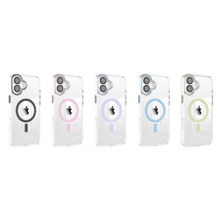 Funda Magsafe Transparente Cubre Camara de Colores iPhone 17 | Wephone Mayorista